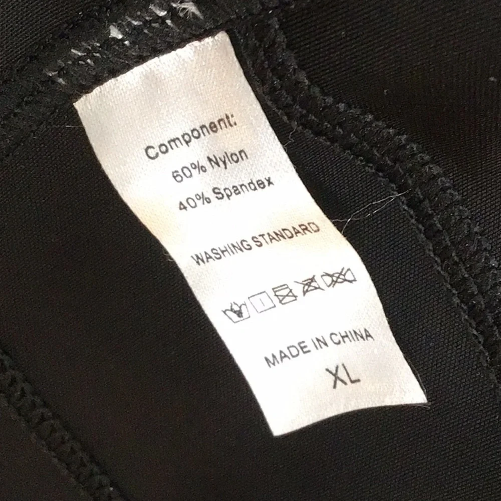 Black zip front shapewear tank XL 40% spandex